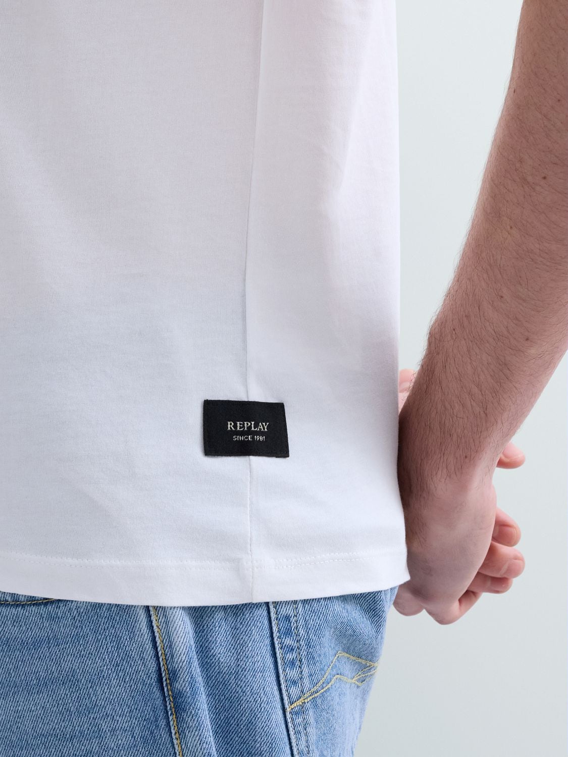 Replay Mens T-Shirt In Natural White