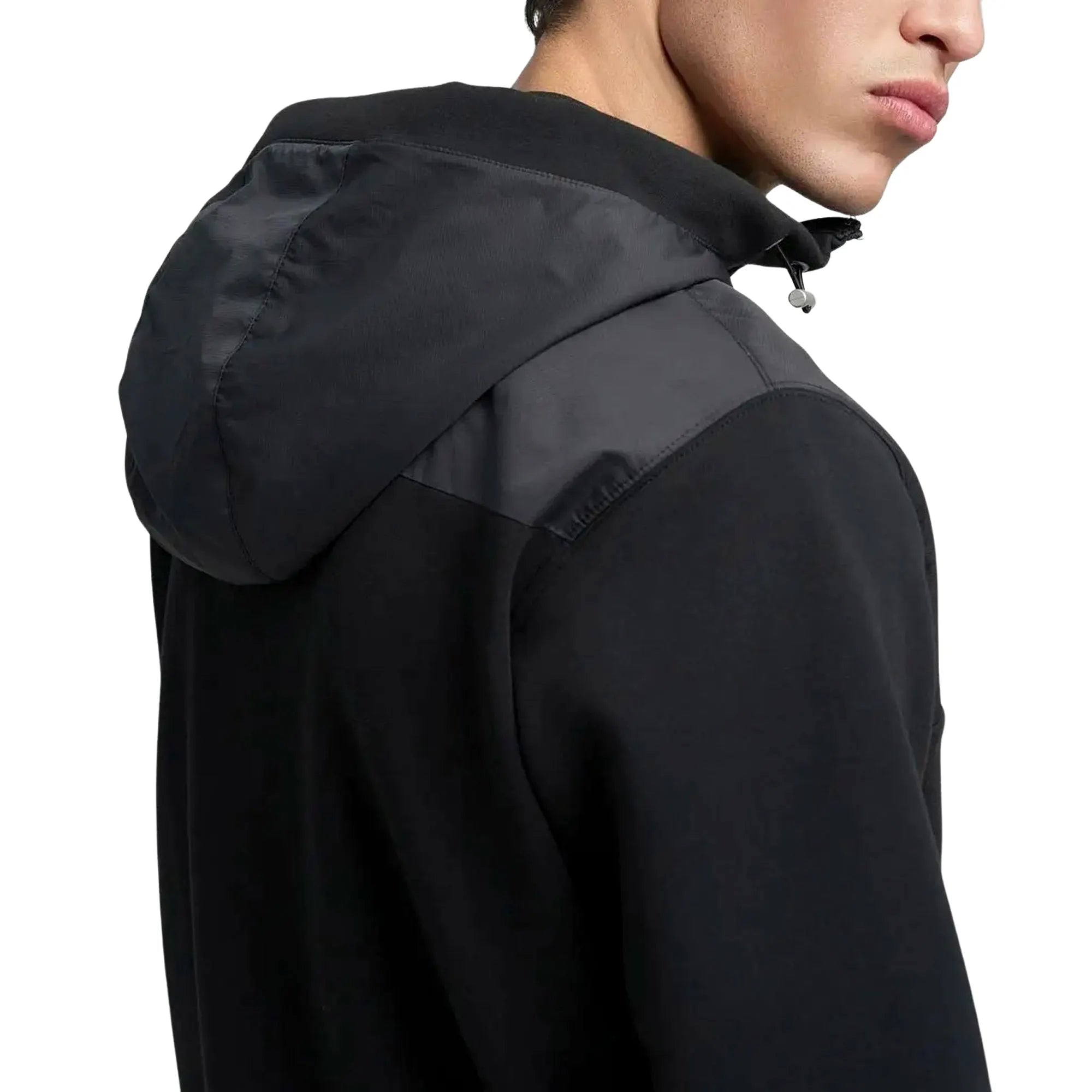 Replay Mens Half Zip Hoodie In Black
