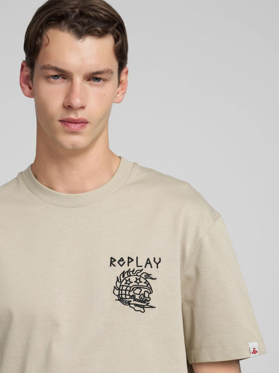 Replay Mens T-Shirt In Sand