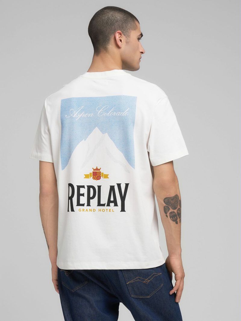 Replay Mens M3279  T-Shirt In White