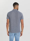 Guess Mens Short Sleeve Knit Tristan Button Down Shirt In Grey