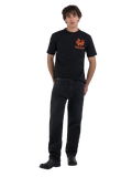 Replay Mens Custom Printed Tiger T-Shirt In Black
