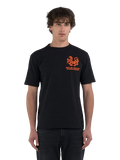 Replay Mens Custom Printed Tiger T-Shirt In Black