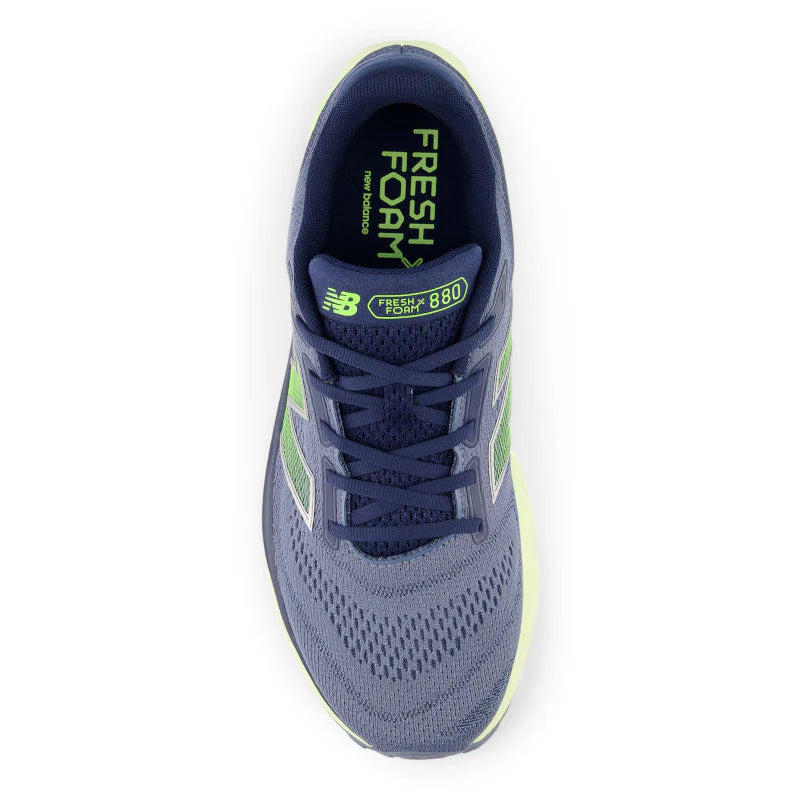 New Balance Mens 880 Fresh Foam Running Course Shoes In Artic Grey/Limelight