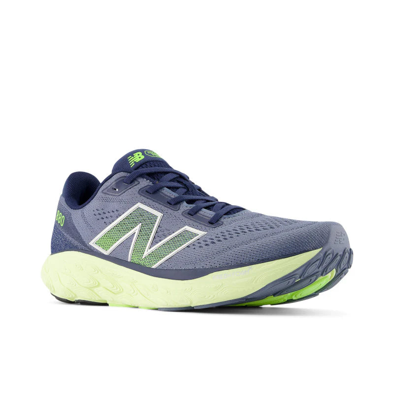 New Balance Mens 880 Fresh Foam Running Course Shoes In Artic Grey/Limelight