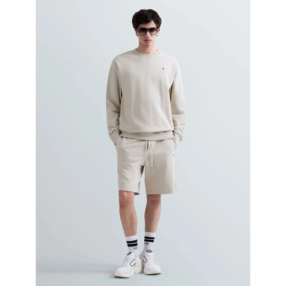 Replay Regular-Fit Terry Sweat Shorts In Bone