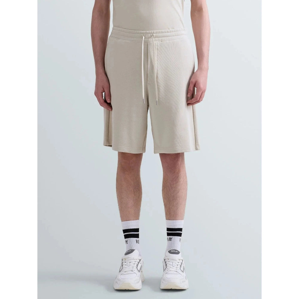 Replay Regular-Fit Terry Sweat Shorts In Bone