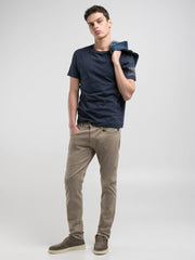 Replay Mens Hyperflex Stretch Denim Pants In Sand