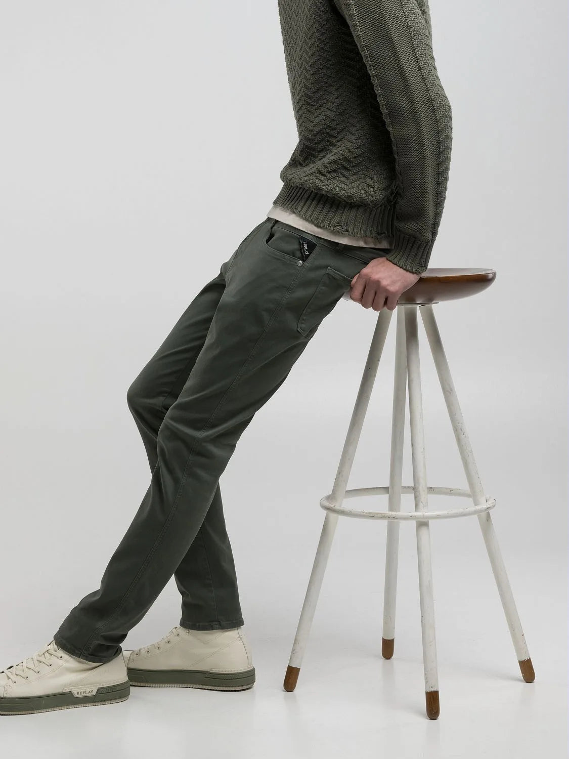 Replay Mens Pants In Green