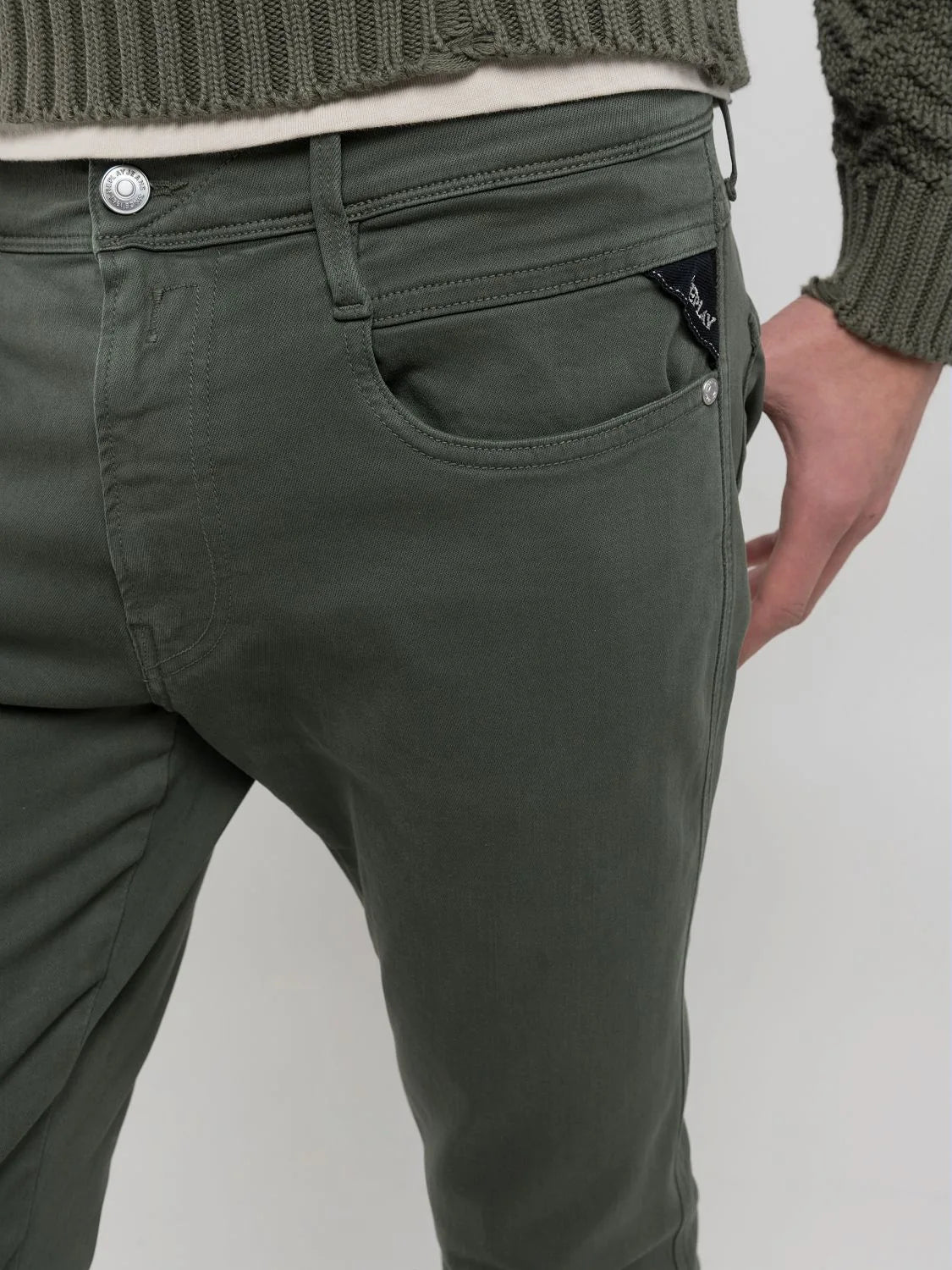 Replay Mens Pants In Green