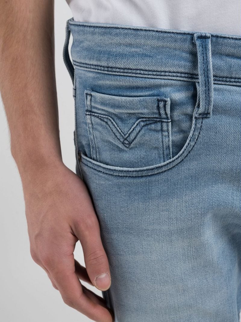 Replay Mens Anbass Jeans In Blue