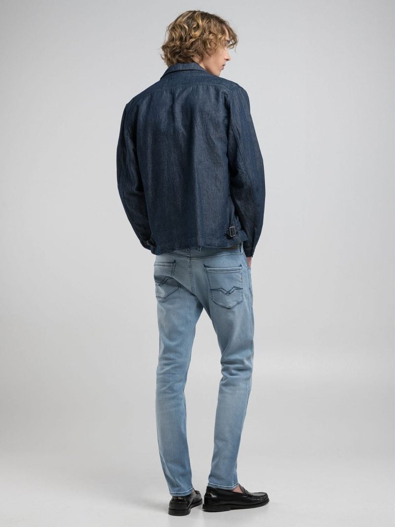 Replay Mens Anbass Jeans In Blue