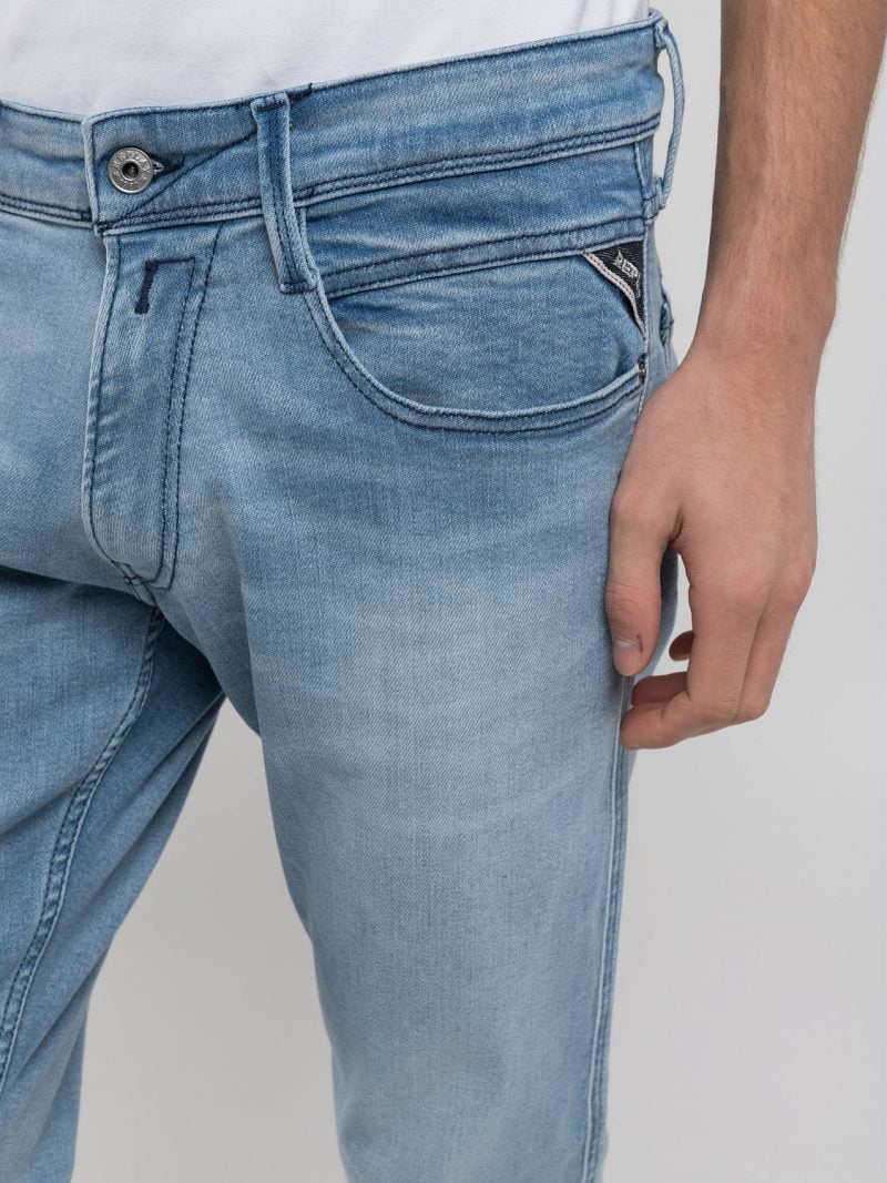 Replay Mens Anbass Jeans In Blue