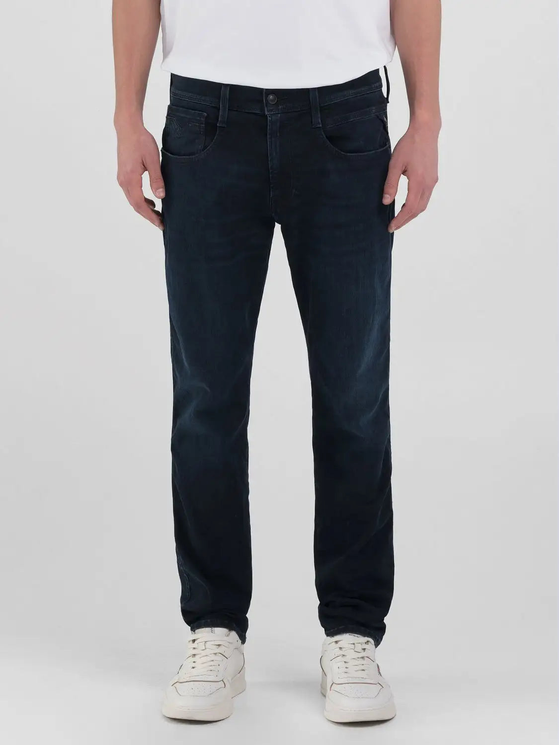 Replay Anbass Hyperflex Mens Jeans in Navy