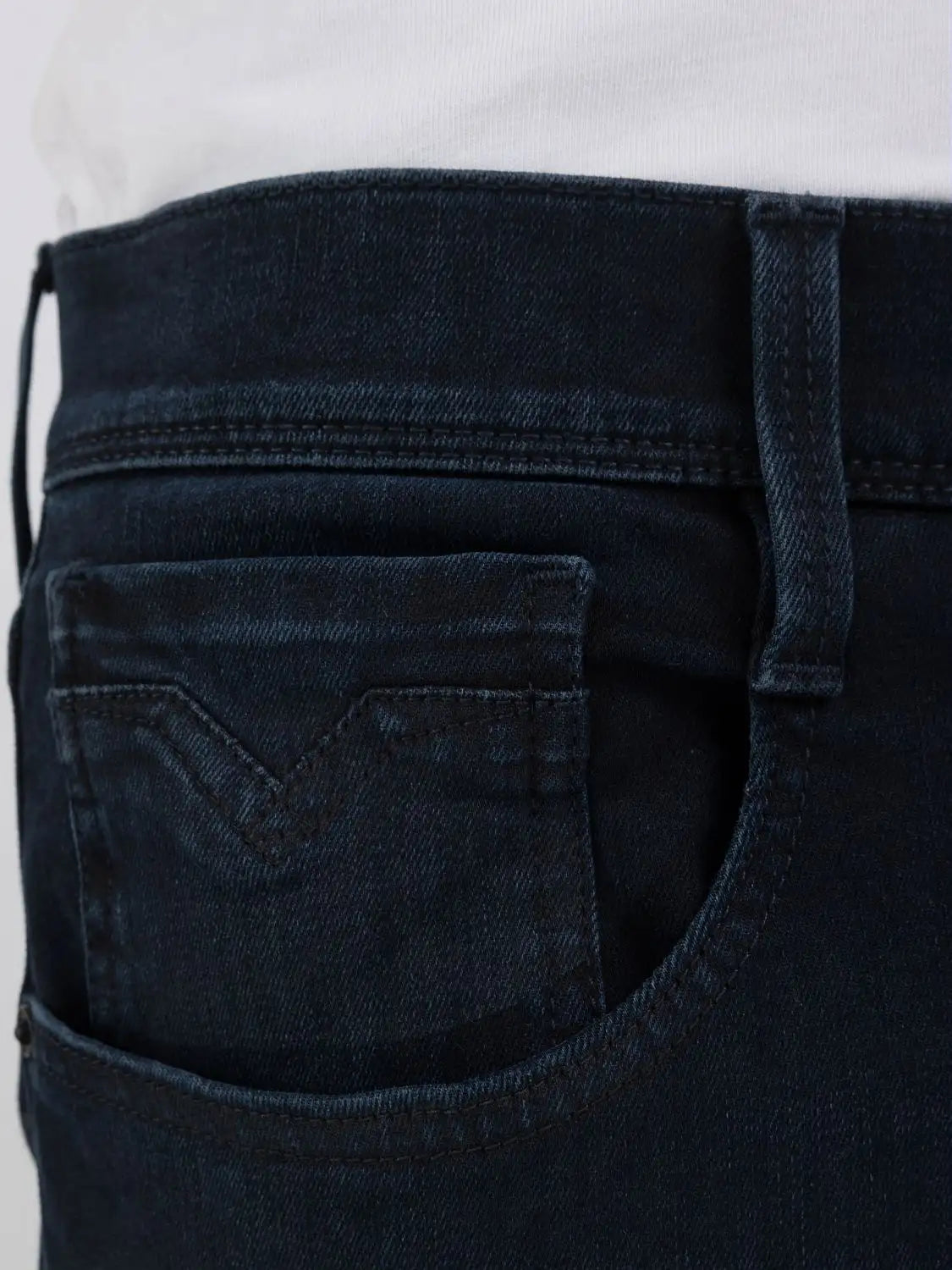 Replay Anbass Hyperflex Mens Jeans in Navy