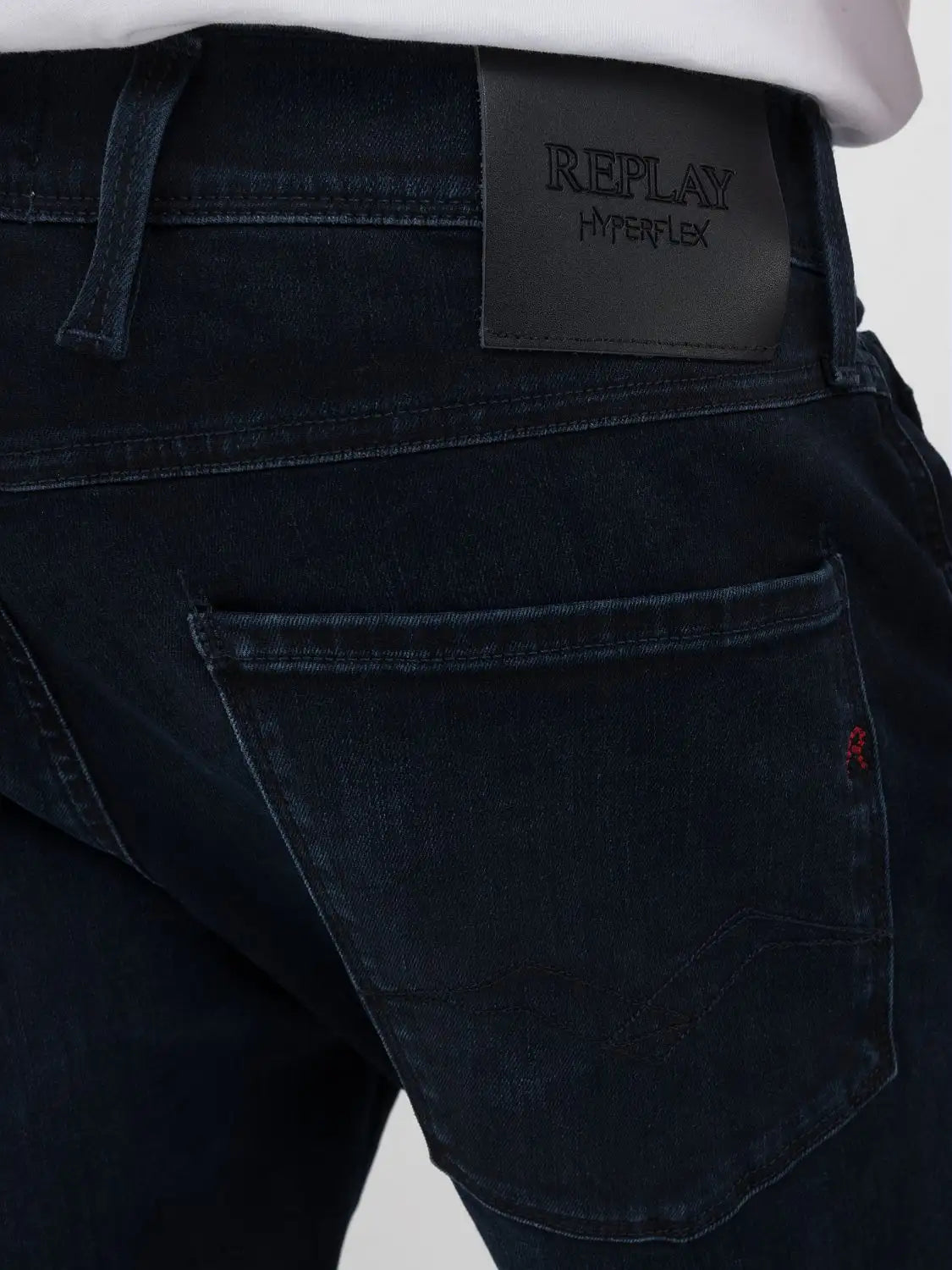 Replay Anbass Hyperflex Mens Jeans in Navy