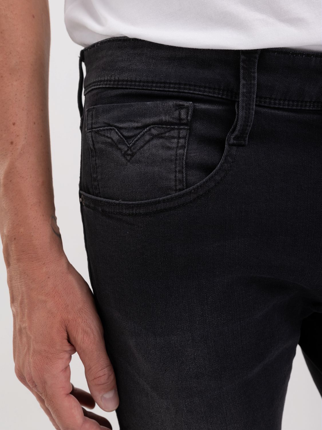 Replay Mens C35 Jeans In Black