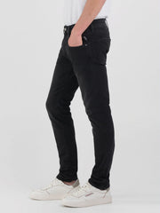 Replay Mens Slim Fit Anbass Jeans In Black