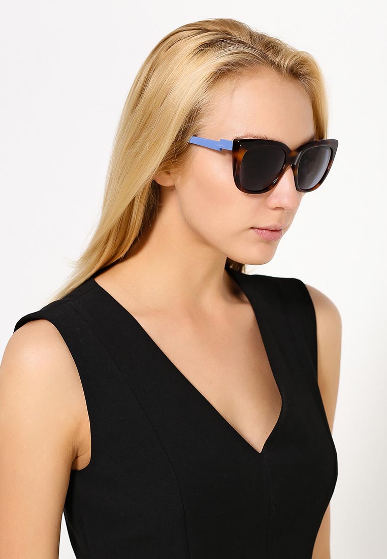 Max & Co Tortoise Frame Sunglasses In Light Blue