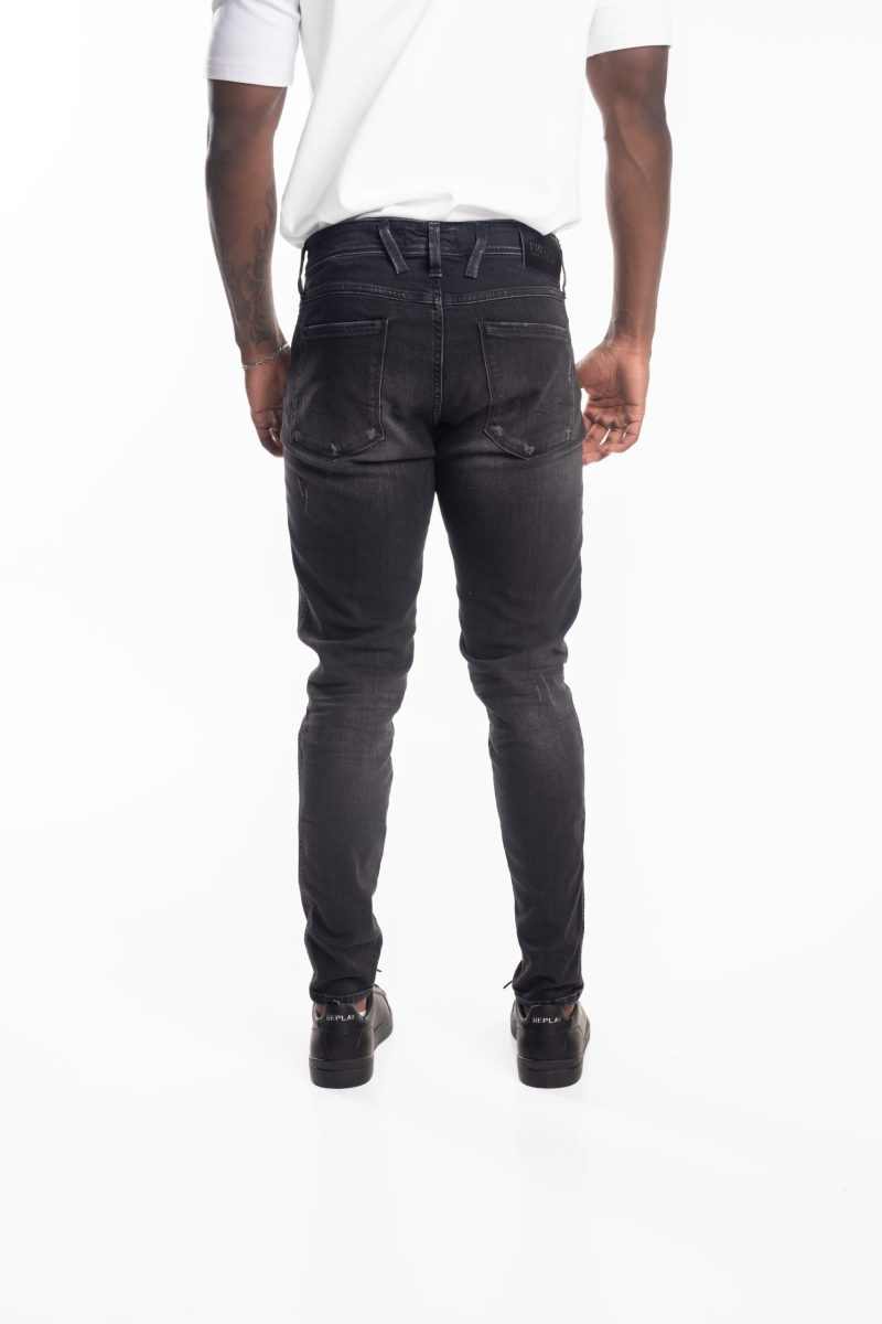 Replay Mens Black Stretch Denim Super Slim Skinny Jeans