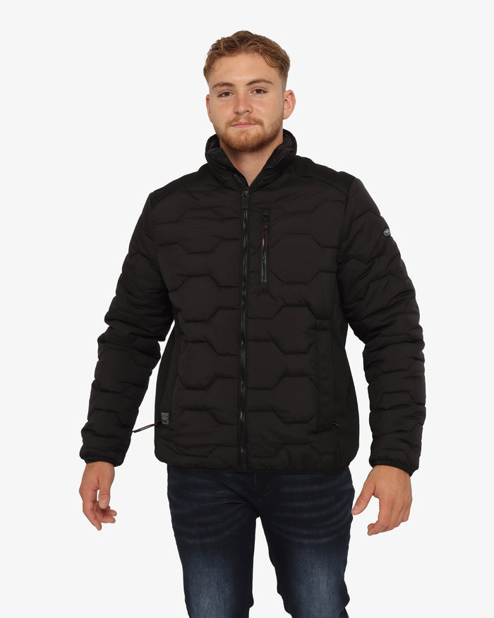 Soviet Mens Quilted Puffer Jacket In Black