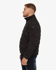Soviet Mens Quilted Puffer Jacket In Black