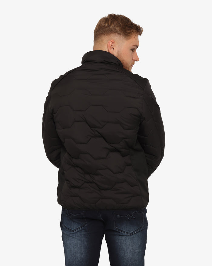 Soviet Mens Quilted Puffer Jacket In Black