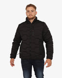 Soviet Mens Quilted Puffer Jacket In Black