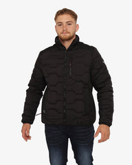 Soviet Mens Quilted Puffer Jacket In Black
