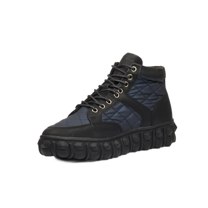 Mazerata Mens Pigale 8 Faux Nubuck Shoes In Black And Navy