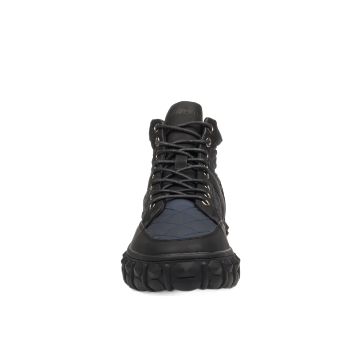 Mazerata Mens Pigale 8 Faux Nubuck Shoes In Black And Navy