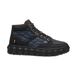 Mazerata Mens Pigale 8 Faux Nubuck Shoes In Black And Navy