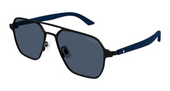 Mont Blanc Pilot Sunglasses For Men In Matte Navy