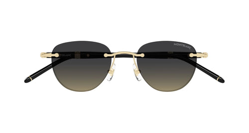 Mont Blanc Mens Sunglasses In Gold And Black