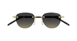 Mont Blanc Mens Sunglasses In Gold And Black