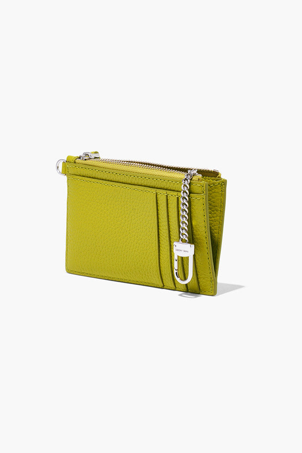 Marc Jacobs Leather Topzip Wristlet Wallet Green