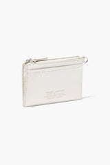 Marc Jacobs Leather Topzip Wristlet Wallet Cotton