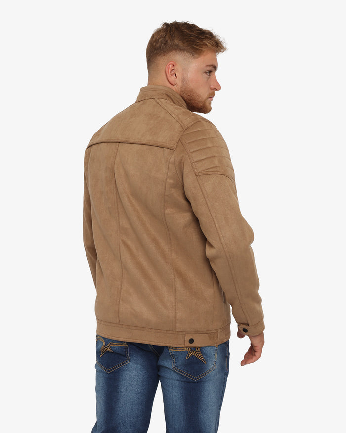 Soviet Mens Castillo Casual Ride Jacket In Dark Sand