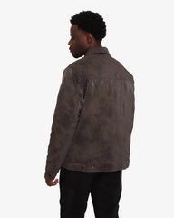 Soviet Mens Clark Premium Weathered Jacket In Chocolate