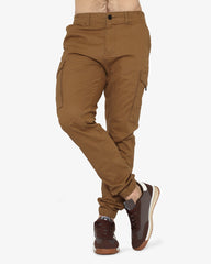 Soviet Mens Fashion Cargo Pants Tobbaco