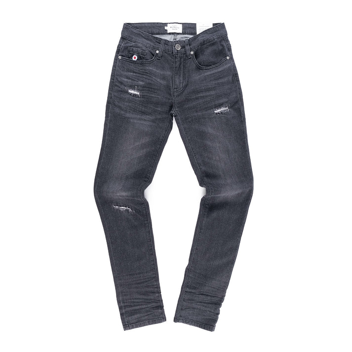 Ben Sherman Mens Abrasion Slim Fit Jeans Denim Charcoal