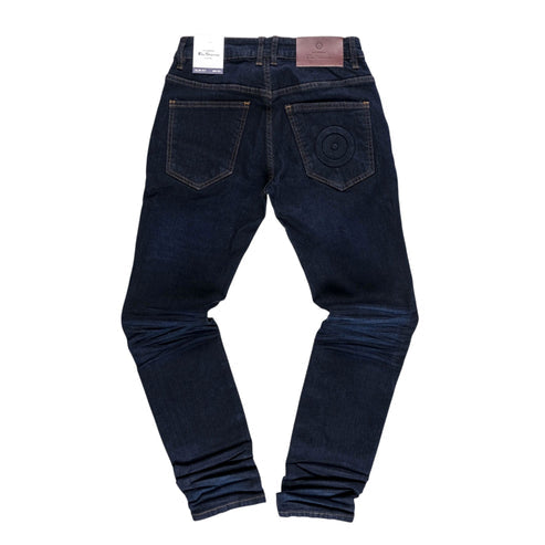 Ben Sherman Men Slim Fit Sprat Coated Denim Dark Indigo