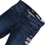 Replay Mens Bronny Slim Fit Jeans In Dark Blue