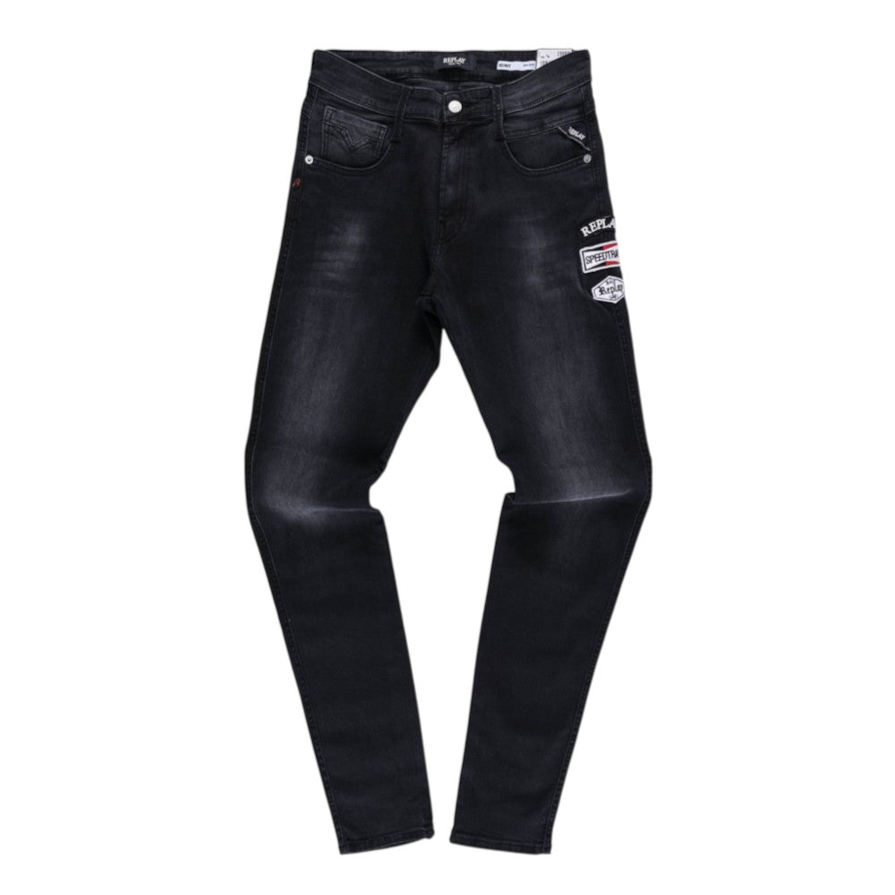 Replay Mens Bronny Slim Fit Jeans In Black