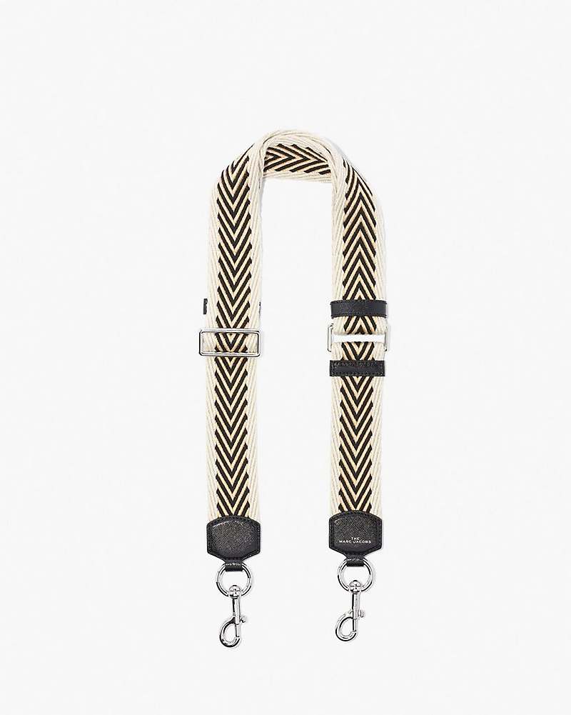 Marc Jacobs Arrow Woven Webbing Strap In Cream