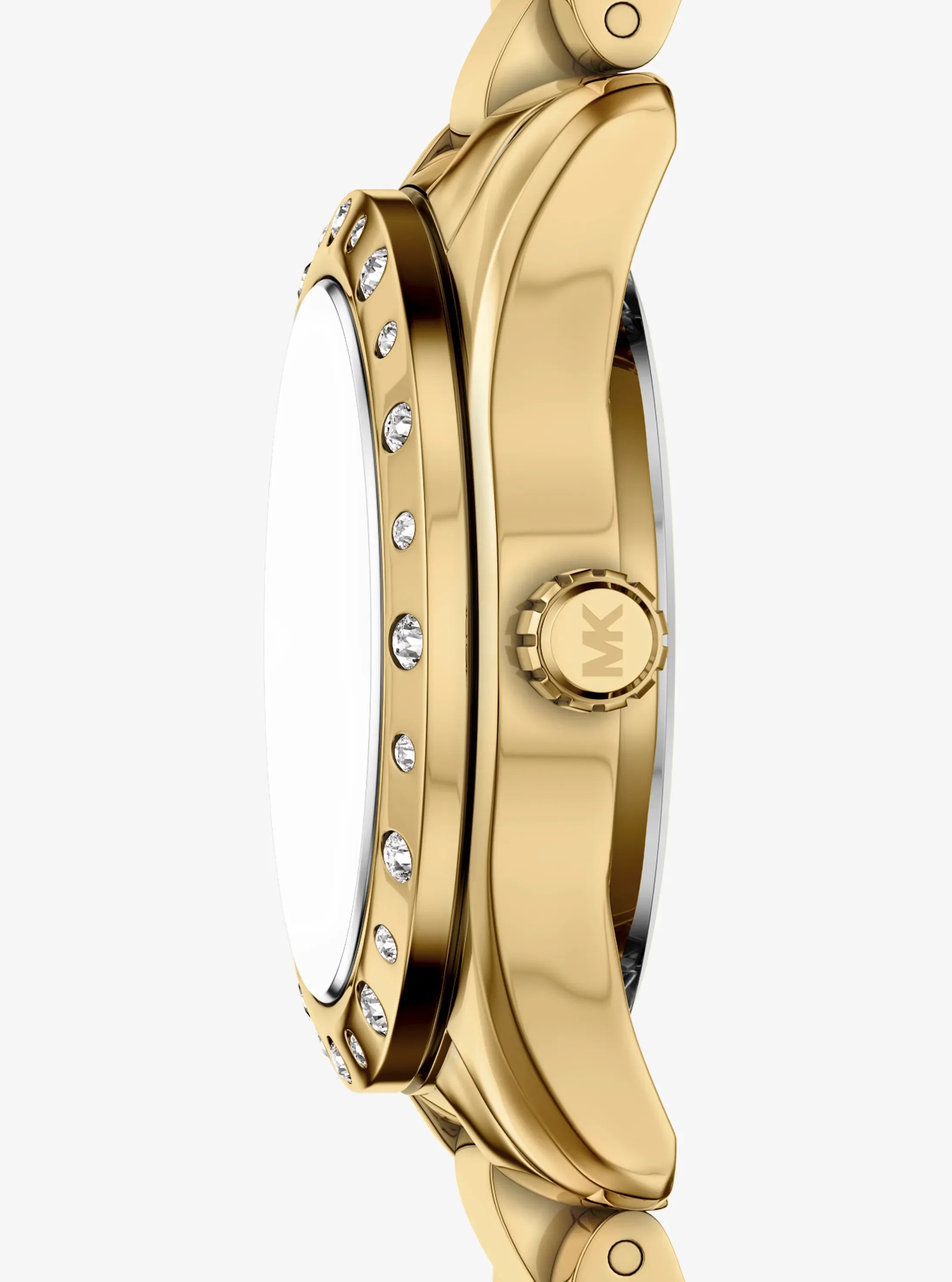 Micheal Kors Watch Petite Lexington Pavé Watch and Heart Bracelet Gift Set In Gold