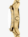 Micheal Kors Watch Petite Lexington Pavé Watch and Heart Bracelet Gift Set In Gold