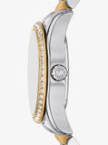 Michael Kors Ladies Lexington Two Tone Watch In Green