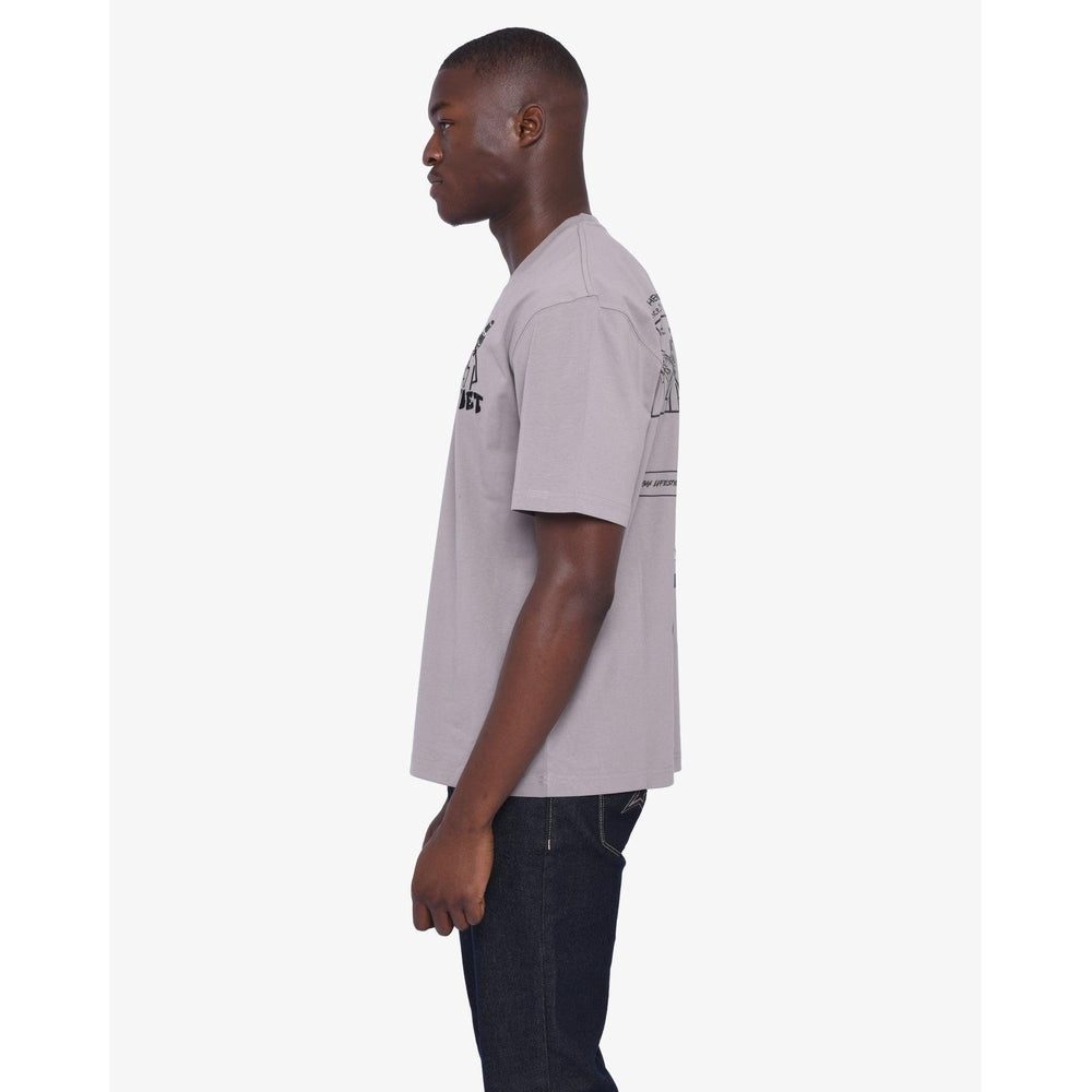 Soviet Liam Mens Short Sleeve Box Fit Fashion T-Shirt In Grey