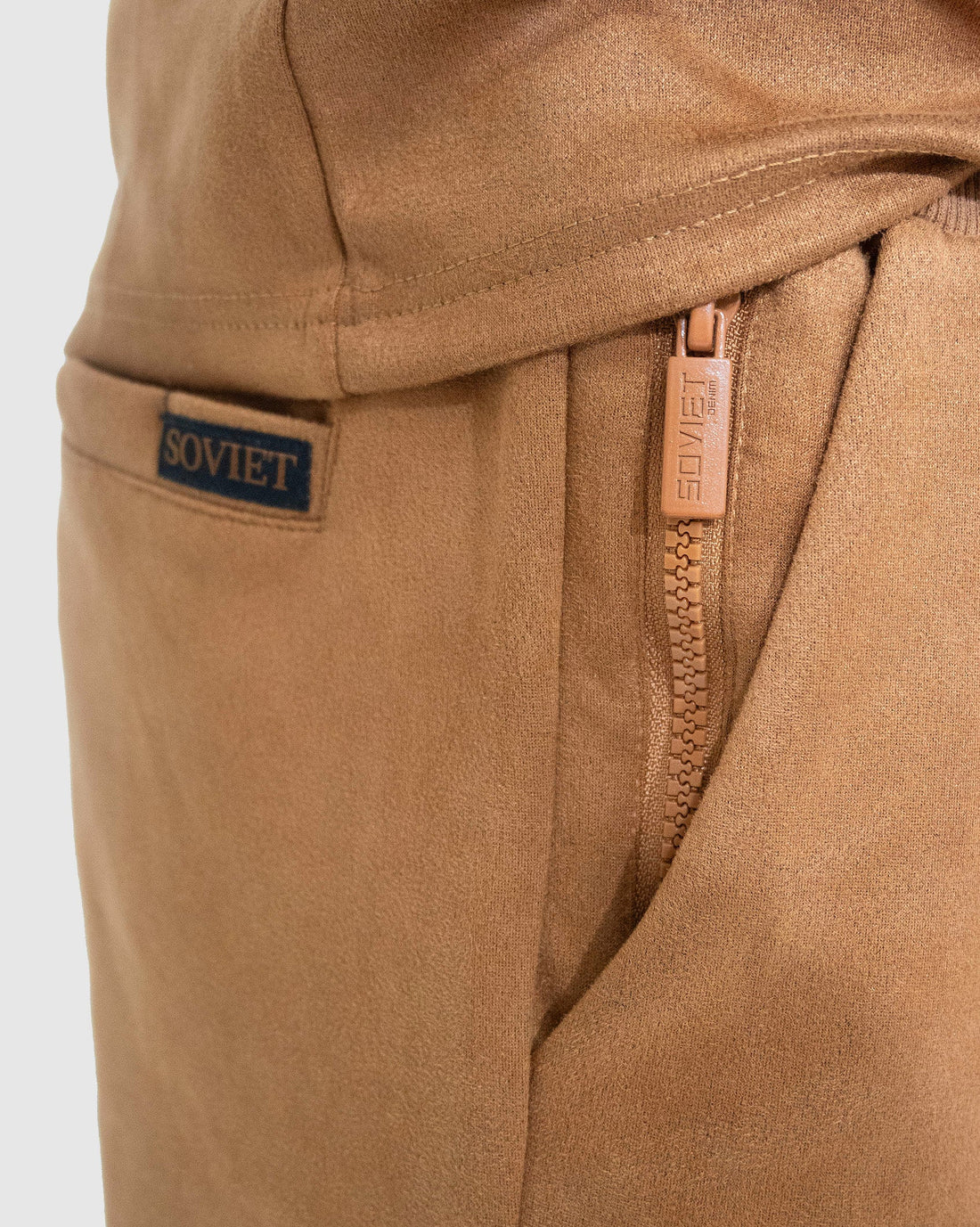 Soviet Mens Medal Track Shorts In Tobacco